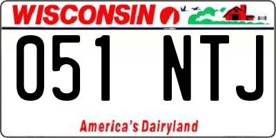 WI license plate 051NTJ