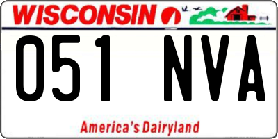 WI license plate 051NVA