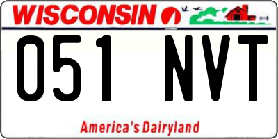 WI license plate 051NVT