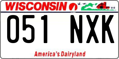 WI license plate 051NXK