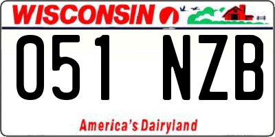 WI license plate 051NZB
