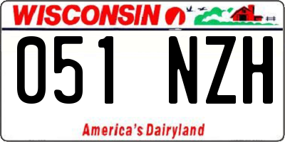 WI license plate 051NZH