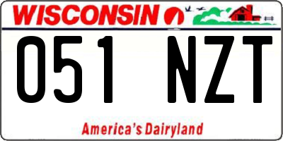 WI license plate 051NZT