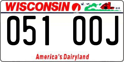 WI license plate 051OOJ
