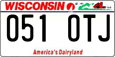 WI license plate 051OTJ