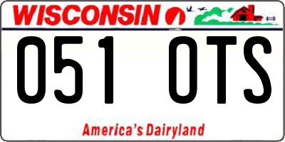 WI license plate 051OTS