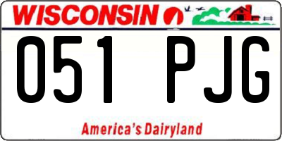 WI license plate 051PJG