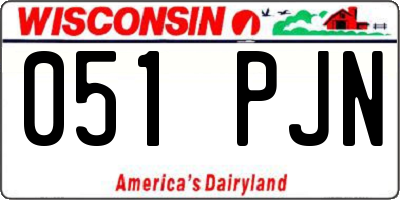 WI license plate 051PJN