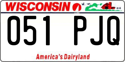 WI license plate 051PJQ