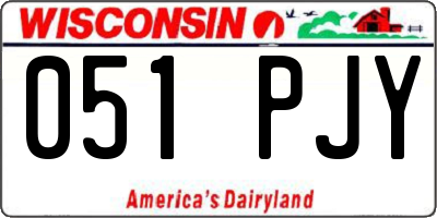 WI license plate 051PJY