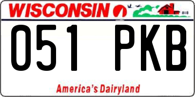 WI license plate 051PKB