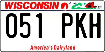 WI license plate 051PKH