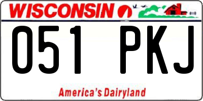 WI license plate 051PKJ