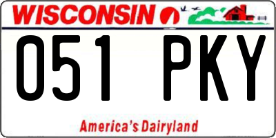 WI license plate 051PKY