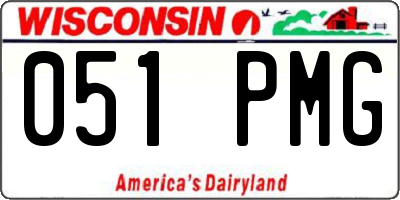 WI license plate 051PMG