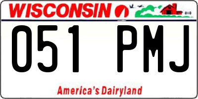WI license plate 051PMJ