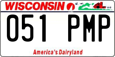 WI license plate 051PMP