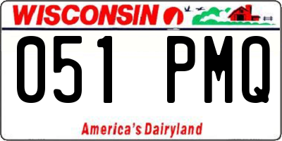 WI license plate 051PMQ