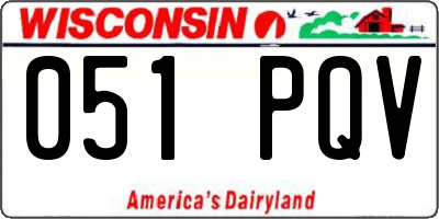 WI license plate 051PQV