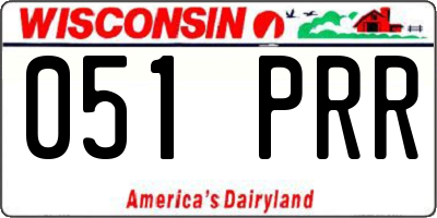 WI license plate 051PRR