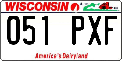 WI license plate 051PXF