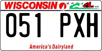 WI license plate 051PXH