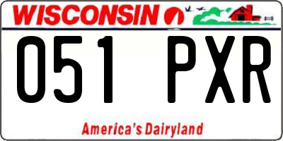 WI license plate 051PXR