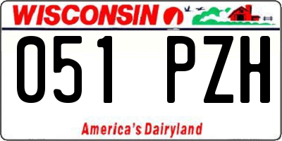 WI license plate 051PZH