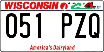 WI license plate 051PZQ