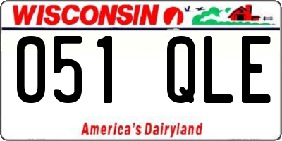 WI license plate 051QLE