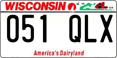 WI license plate 051QLX