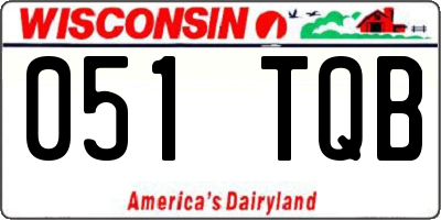 WI license plate 051TQB
