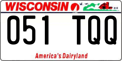 WI license plate 051TQQ