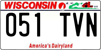 WI license plate 051TVN