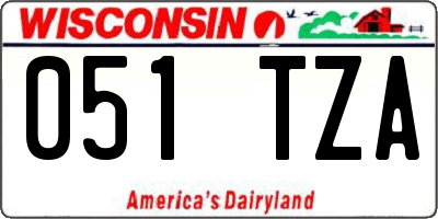 WI license plate 051TZA