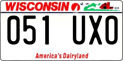 WI license plate 051UXO