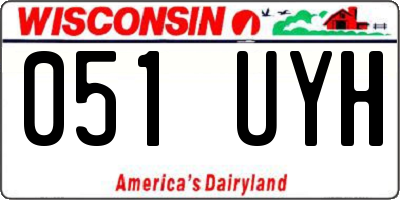 WI license plate 051UYH