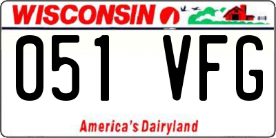 WI license plate 051VFG