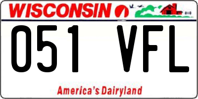 WI license plate 051VFL