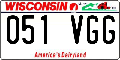 WI license plate 051VGG