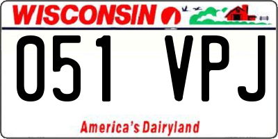 WI license plate 051VPJ