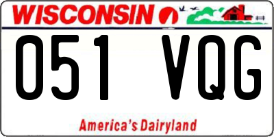 WI license plate 051VQG
