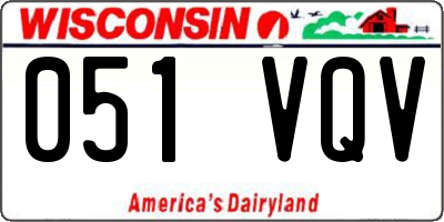 WI license plate 051VQV