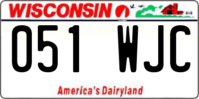 WI license plate 051WJC