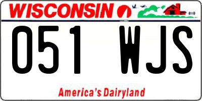 WI license plate 051WJS