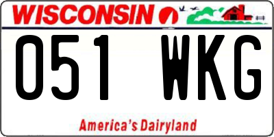 WI license plate 051WKG