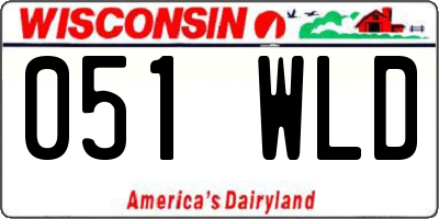 WI license plate 051WLD