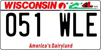 WI license plate 051WLE