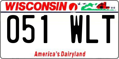 WI license plate 051WLT