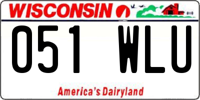 WI license plate 051WLU
